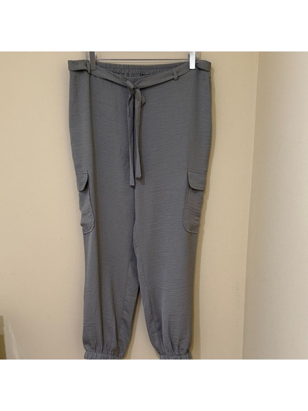 Soho Sage green cargo woman’s Casual Boho Pants | lightweight pockets pants L.